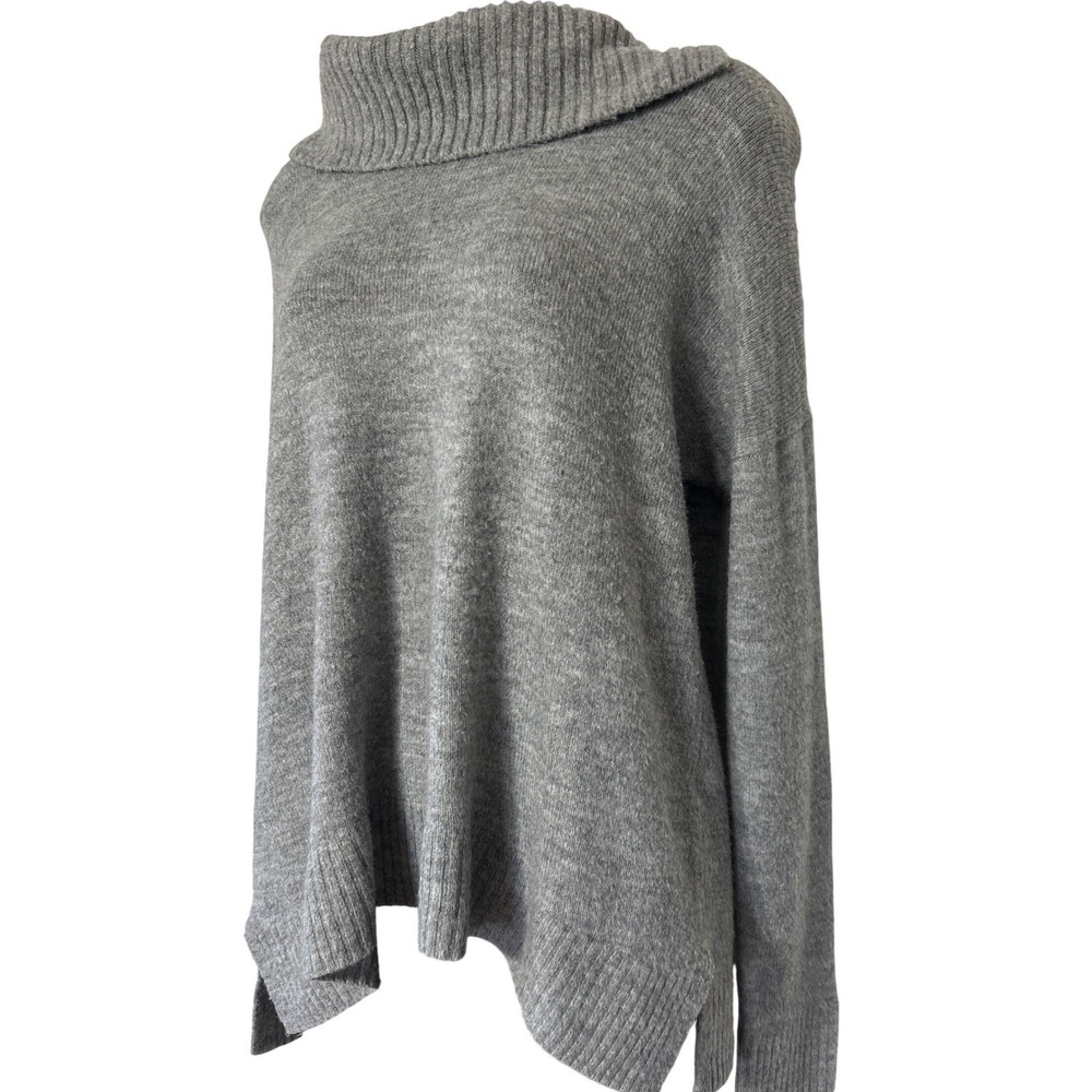 Banana Republic Womens Medium Grey Cowl Neck Oversized Knit Sweater 18A08052-W-4